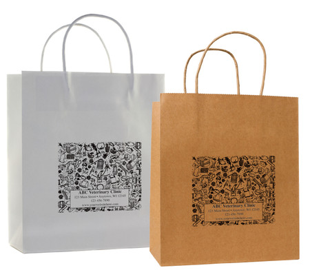 HSD40 - Personalized Handled Paper Bag (Multiple Imprint Colors Available)