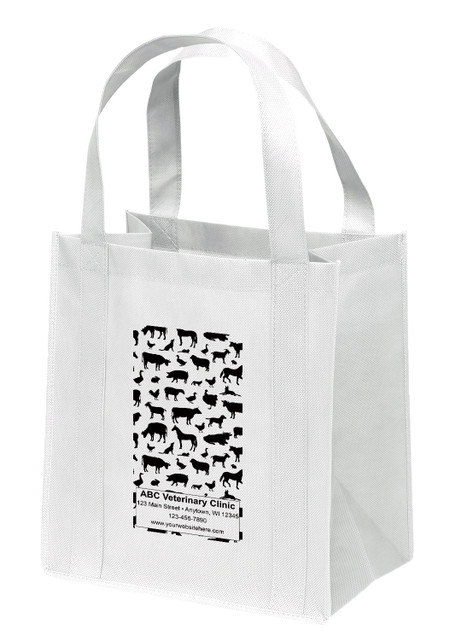 NWS37 - Personalized Non-Woven Tote Bag - 12W x 8 x 13H