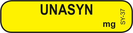 SY-37 Syringe Label - Unasyn