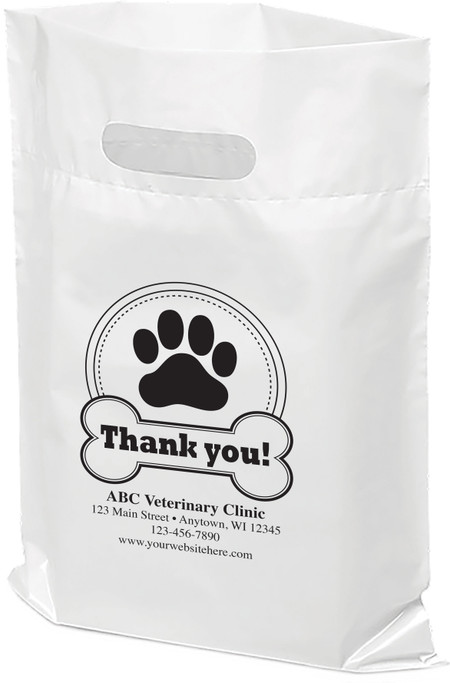 PTS52 - Personalized Plastic Tote Bag - 9 1/2" x 12" (Multiple Bag & Imprint Colors Available) (PTS52)