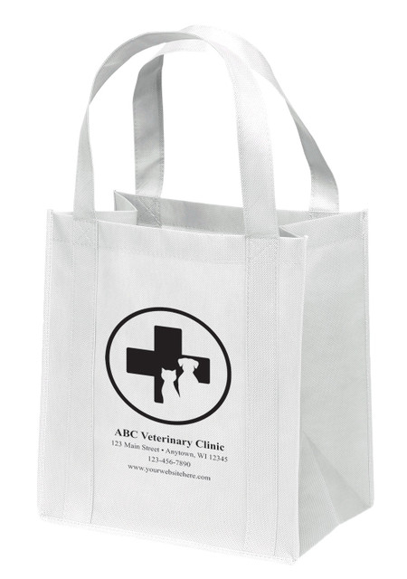 NWS49 - Personalized Non-Woven Tote Bag - 12W x 8 x 13H (Multiple Bag & Imprint Colors Available) (NWS49)