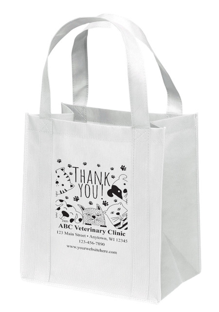 NWS55 - Personalized Non-Woven Tote Bag - 12W x 8 x 13H (Multiple Bag & Imprint Colors Available) (NWS55)