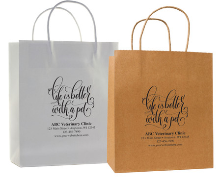HSD53 - Personalized Handled Paper Bag (Multiple Imprint Colors Available) (HSD53)