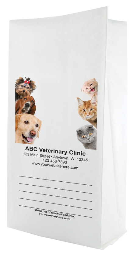 FCPFS33 - Full Color Personalized Small Flat Bottom Bag (Multiple Imprint Colors Available)