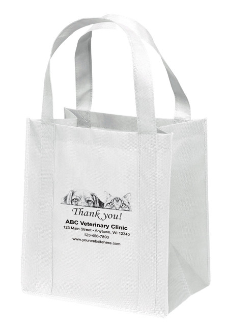 NWL58- Personalized Non-Woven Tote Bag - 13W x 10 x 15H (Multiple Bag &  Imprint Colors Available)