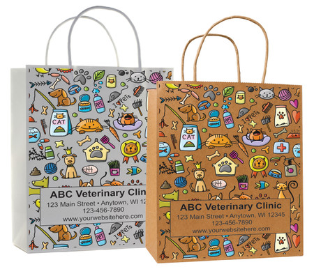 FCHSD31 - Personalized Handled Paper Bag (Multiple Imprint Colors Available)