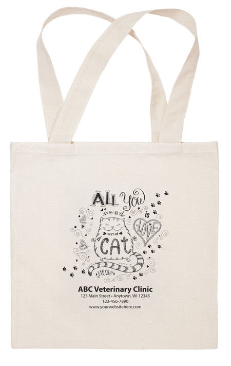 CTS9 - Personalized Cotton Tote Bag - 15"x 15" (Multiple Imprint Colors Available) (CTS9)