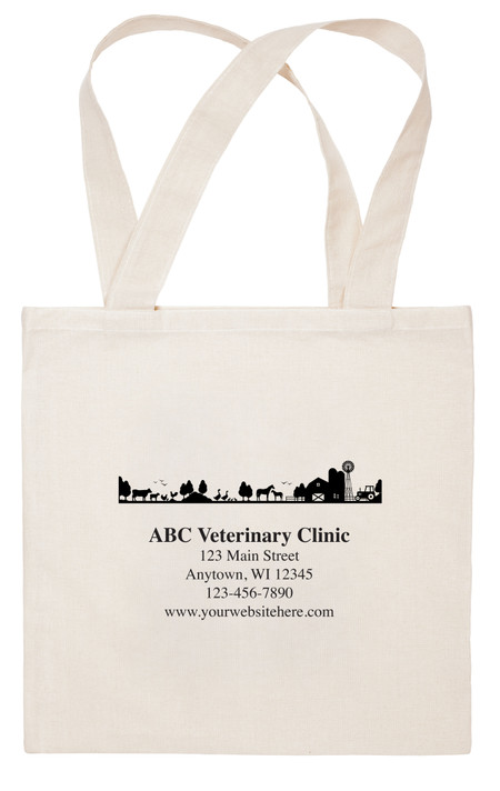 CTS38 - Personalized Fabric Tote Bag - 15"x 15" (Multiple Imprint Colors Available) (CTS38)