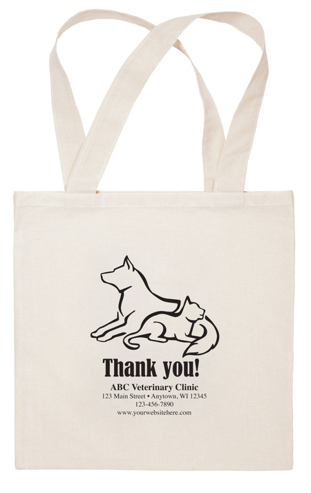 CTS51 - Personalized Fabric Tote Bag - 15"x 15" (Multiple Imprint Colors Available)