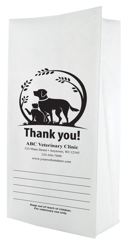 PFL60- Personalized Flat Bottom Paper Bag (Multiple Imprint Colors Available) (PFL60)