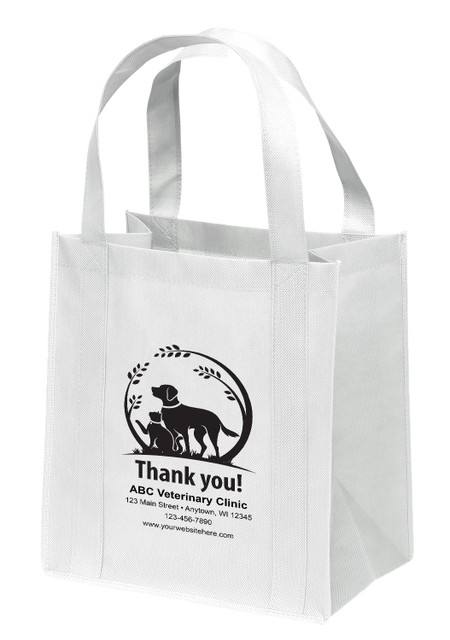 NWS60 - Personalized Non-Woven Tote Bag - 12W x 8 x 13H (Multiple Bag & Imprint Colors Available) (NWS60)