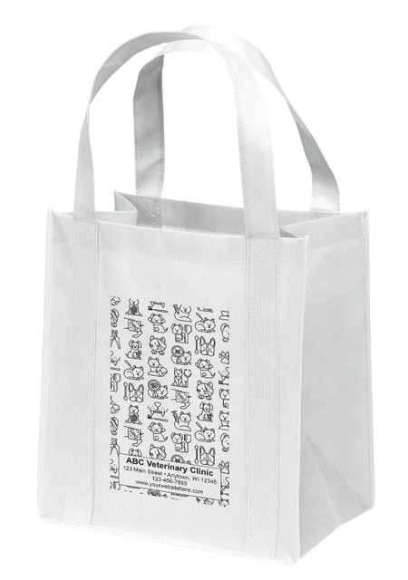 NWL63- Personalized Non-Woven Tote Bag - 13W x 10 x 15H (Multiple Bag & Imprint Colors Available) (NWL63)