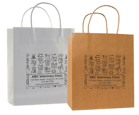 HSD63 - Personalized Handled Paper Bag (Multiple Imprint Colors Available) (HSD63)