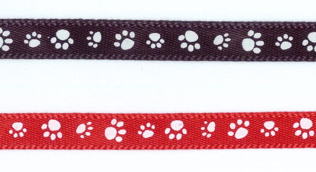VR1 - Pawprint ribbons (black and red available)