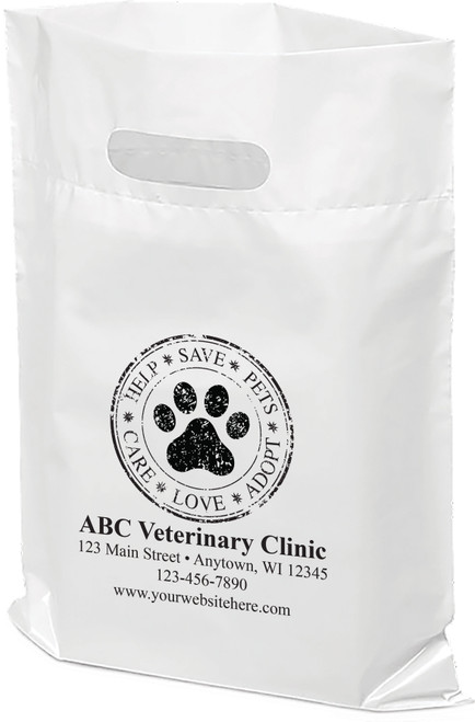 PTS12- Personalized Plastic Tote Bag - 9" x 12"