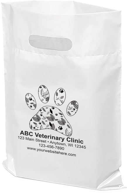 PTS27 - Personalized Plastic Tote Bag - 9" x 12" PTS27 - Personalized Plastic Tote Bag - 9" x 12"