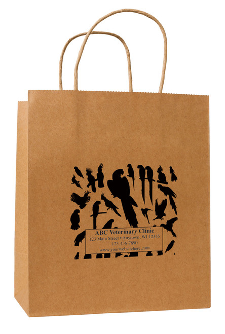 HSD34 - Personalized Handled Paper Bag (Multiple Imprint Colors Available)