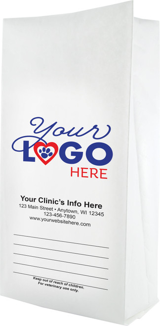 FCPFSP - Full Color Personalized Small Flat Bottom Prescription Bag (Multiple Imprint Colors Available) - Customized products not available for online ordering. Please call 877-761-5933 to place your order. ( FCPFSP)