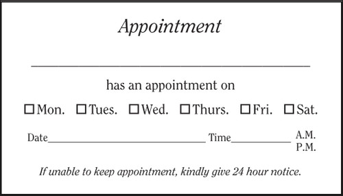 Optional appointment back