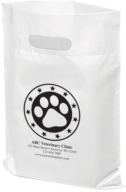 PTS47 - Personalized Plastic Tote Bag - 9 1/2" x 12" (Multiple Bag & Imprint Colors Available) PTS47 - Personalized Plastic Tote Bag - 9 1/2" x 12" (Multiple Bag & Imprint Colors Available)