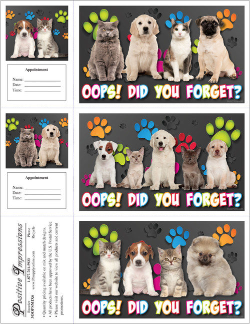 3OOPSMIX6 - 3 UP REMINDER CARD