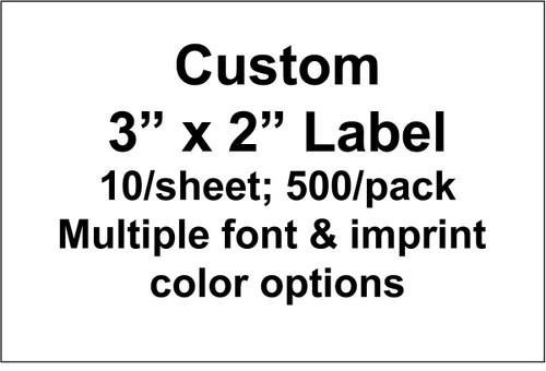C996 Custom Label 3" x 2"; 10/sheet; 500/pack (C996)