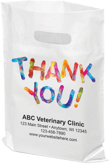 FCPTL4- Full Color Personalized Plastic Die-Cut Tote Bag FCPTL4- Full Color Personalized Plastic Die-Cut Tote Bag