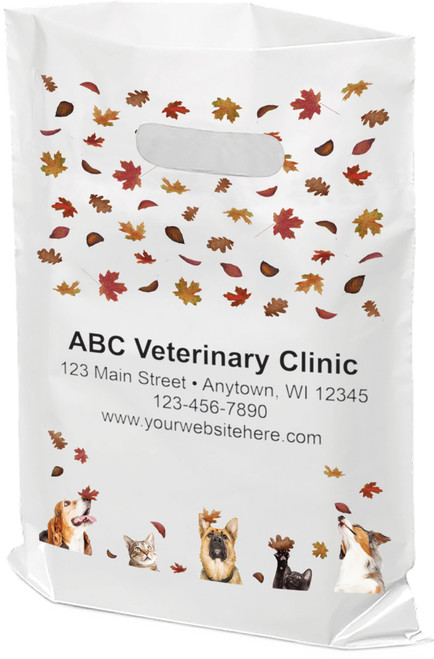 FCPTL23- Full Color Personalized Plastic Die-Cut Tote Bag