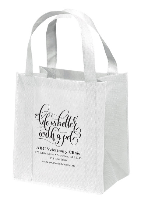 NWL53- Personalized Non-Woven Tote Bag - 13W x 10 x 15H (Multiple Bag & Imprint Colors Available) (NWL53)