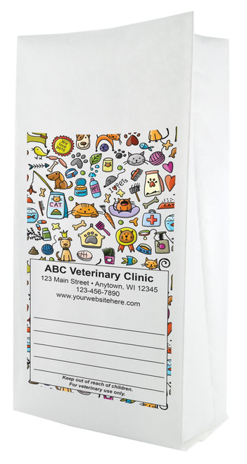 FCPFS31 - Full Color Personalized Small Flat Bottom Bag (Multiple Imprint Colors Available)