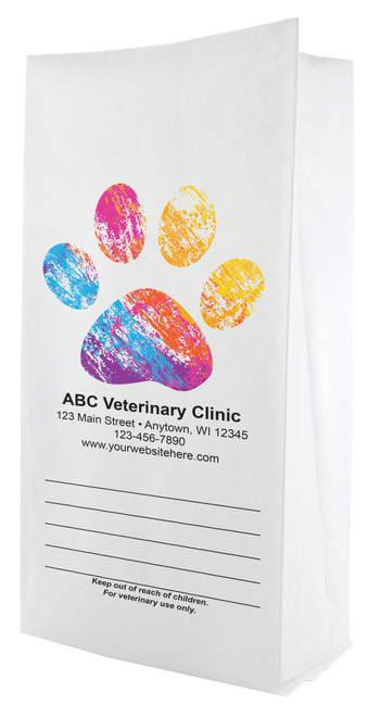 FCPFS34 - Full Color Personalized Small Flat Bottom Bag (Multiple Imprint Colors Available)