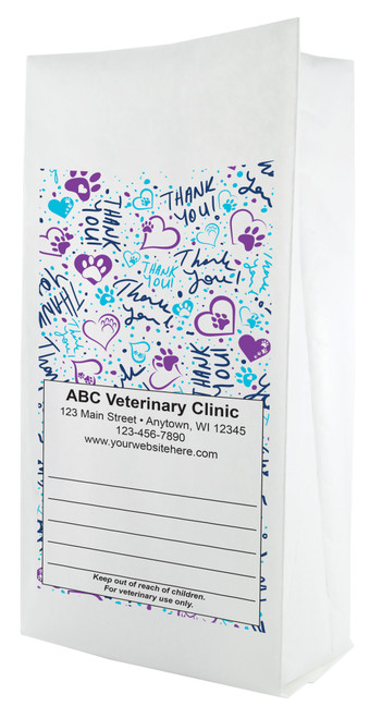 FCPFS35 - Full Color Personalized Small Flat Bottom Bag (Multiple Imprint Colors Available)