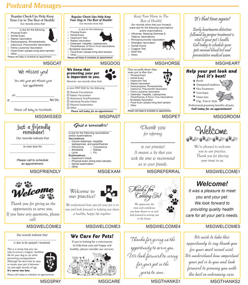 Personalized Postcard Message Options