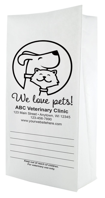 PFS70- Personalized Flat Bottom Paper Bag (Multiple Imprint Colors Available) (PFS70) 