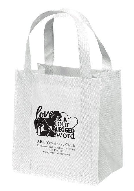 NWS69 - Personalized Non-Woven Tote Bag - 12W x 8 x 13H (Multiple Bag & Imprint Colors Available) (NWS69) NWS69 - Personalized Non-Woven Tote Bag - 12W x 8 x 13H (Multiple Bag & Imprint Colors Available) (NWS69)