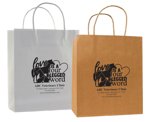 HSD69 - Personalized Handled Paper Bag (Multiple Imprint Colors Available) (HSD69)