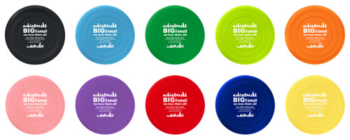 Personalized silicone flier displaying "BIG or Small We Love Them All!" with dog and cat silhouette borders and custom veterinary clinic information.

