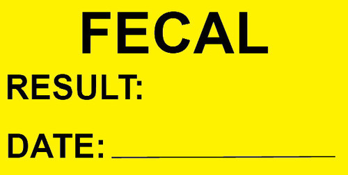  PSM-13 Pre-Printed Sheet Label 2" x 1" FECAL 520 Labels/Pack