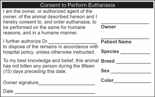 E-2: Euthanasia Consent Label