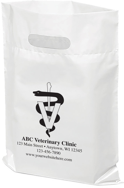 PTL1- Personalized Plastic Tote Bag - 12" x 15" PTL1- Personalized Plastic Tote Bag - 12" x 15"