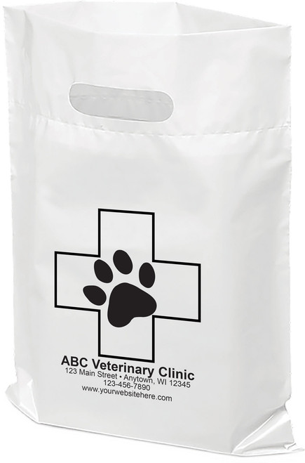 PTS2- Personalized Plastic Tote Bag - 9" x 12" PTS2- Personalized Plastic Tote Bag - 9" x 12"