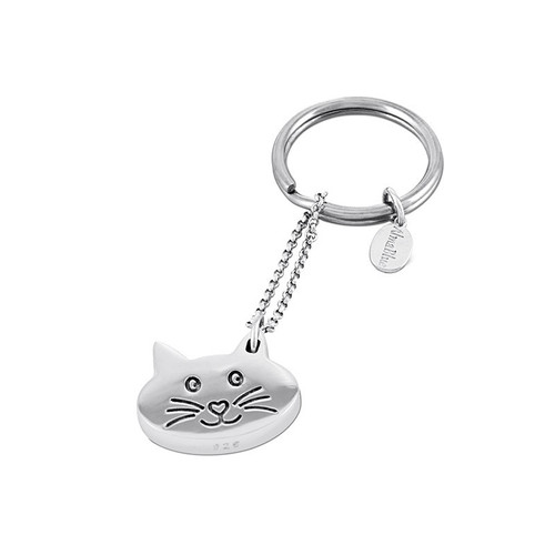 VCJKCFACE - Cremation Jewelry Cat Face Key Chain - Positive