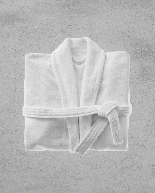 Halat de baie unisex, alb