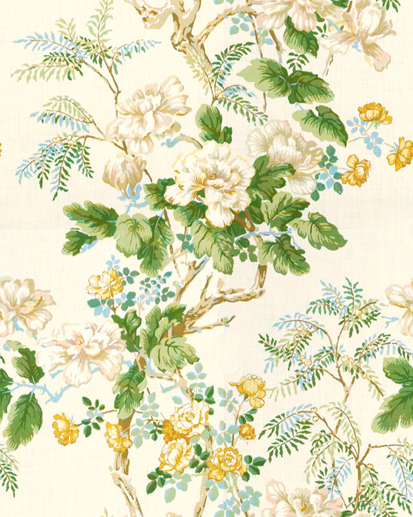 ジョリーフルール　エピファニー Chinese Peony Gold by Lee Jofa Fabric - Fabric Carolina