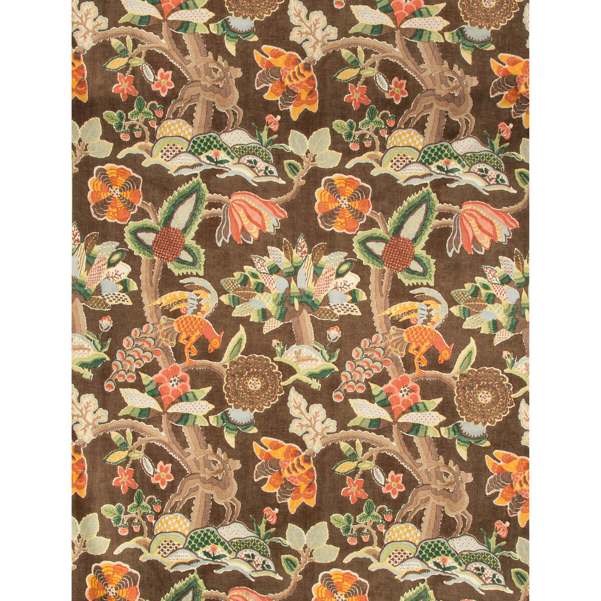 tobacco linen fabric Leyland Print Tobacco by Lee Jofa Fabric