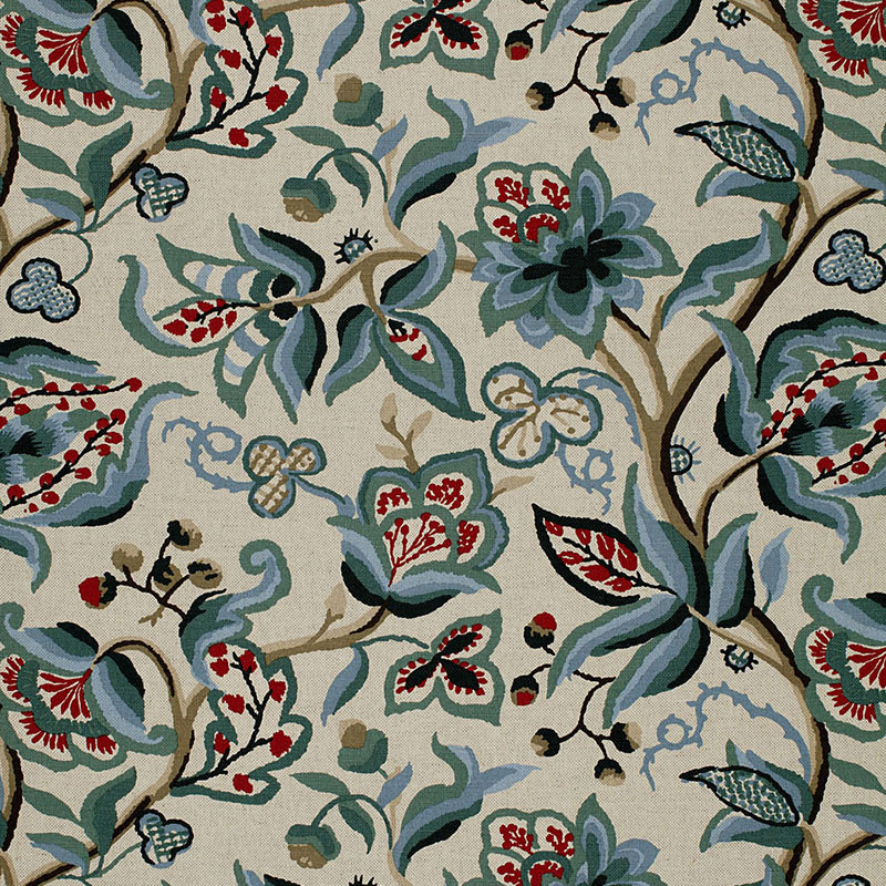 アイスクリーム柄の30cm zipperポーチ Alexander fabric Alexandra Vine Document 1325001 by Schumacher Fabric - Fabric Carolina