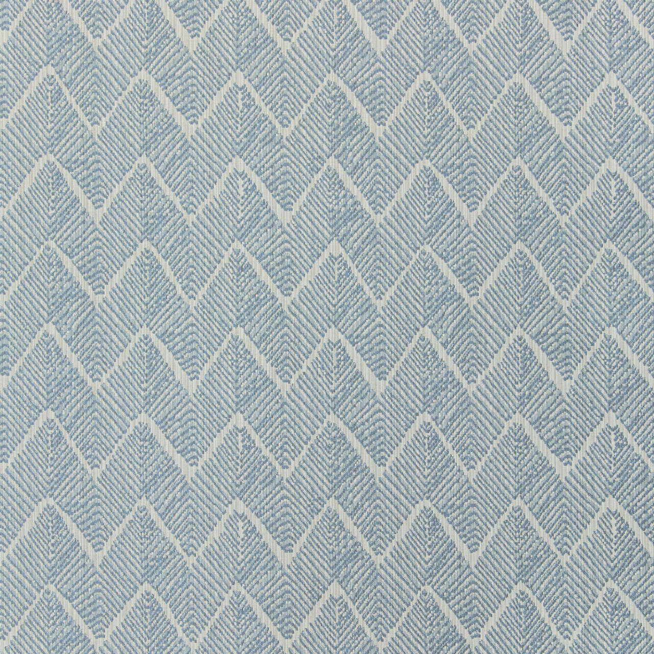 Chambray cotton with herringbone pattern - blue