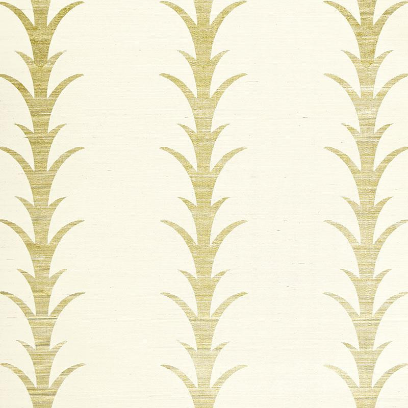 Acanthus Stripe Sisal Filigree 5006051 by Schumacher Wallpaper