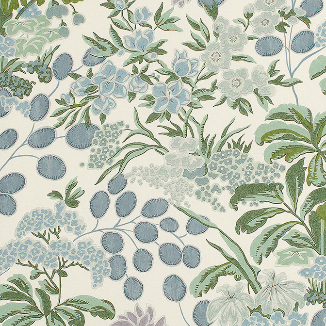 Meadow Lavender and Blue F942038 by Thibaut Fabric - Fabric Carolina