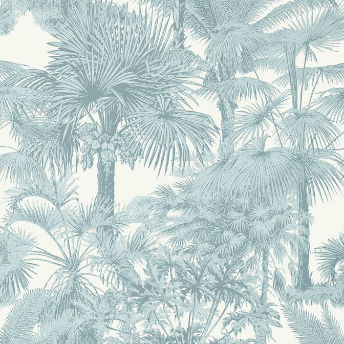 blue botanical wallpaper